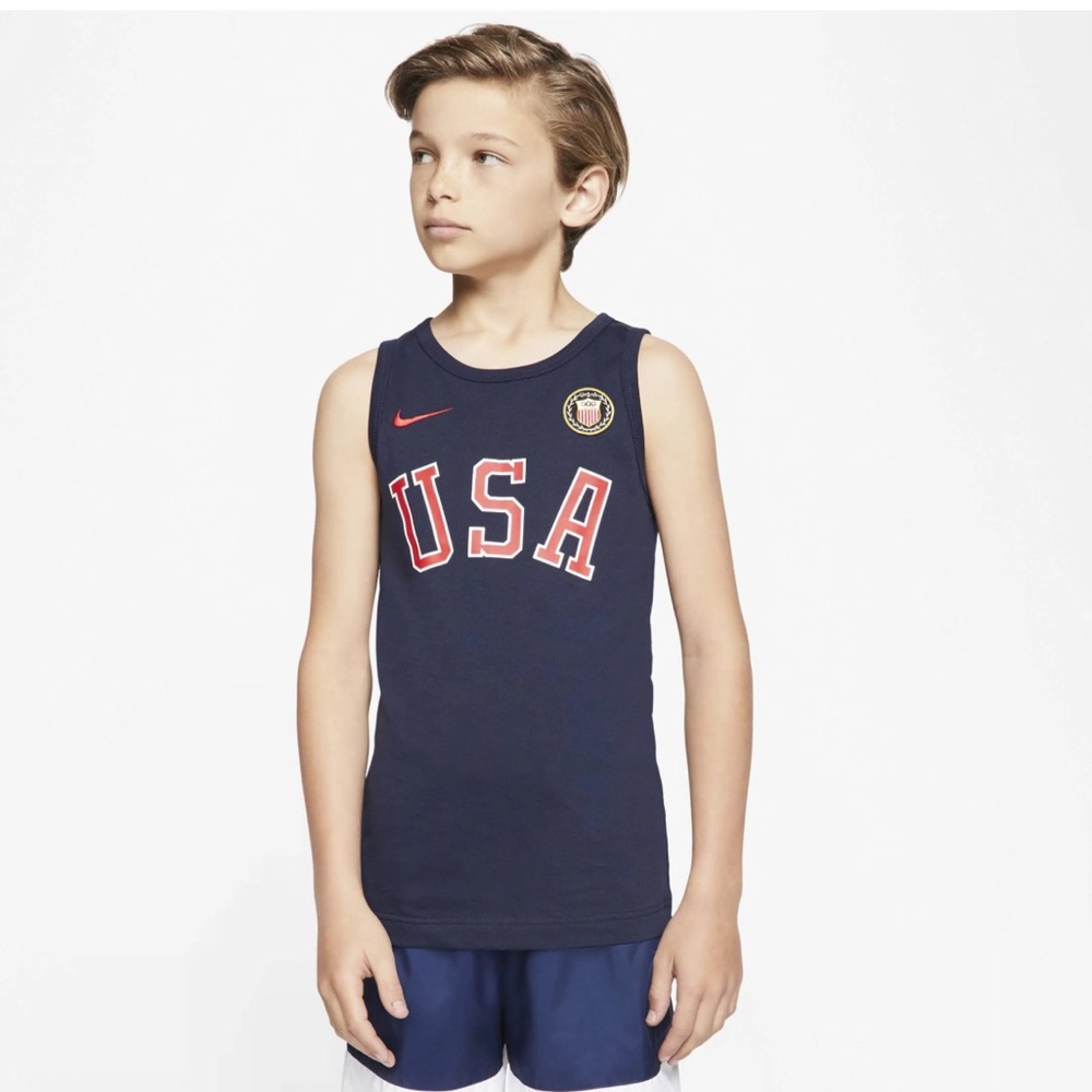 Nike Boys' Sportswear Toyko Olympics 2020 Tank Top Little Kids/Big Kids Obsidian